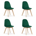 BORA Stuhl – dunkelgrüner Samt x 4