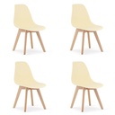 KITO Stuhl - Creme x 4