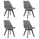 MARK Stuhl – Graphit / schwarze Beine x 4