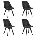 MARK Stuhl – schwarz / schwarze Beine x 4