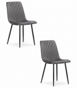 TURIN Stuhl – dunkelgrauer Samt x 2