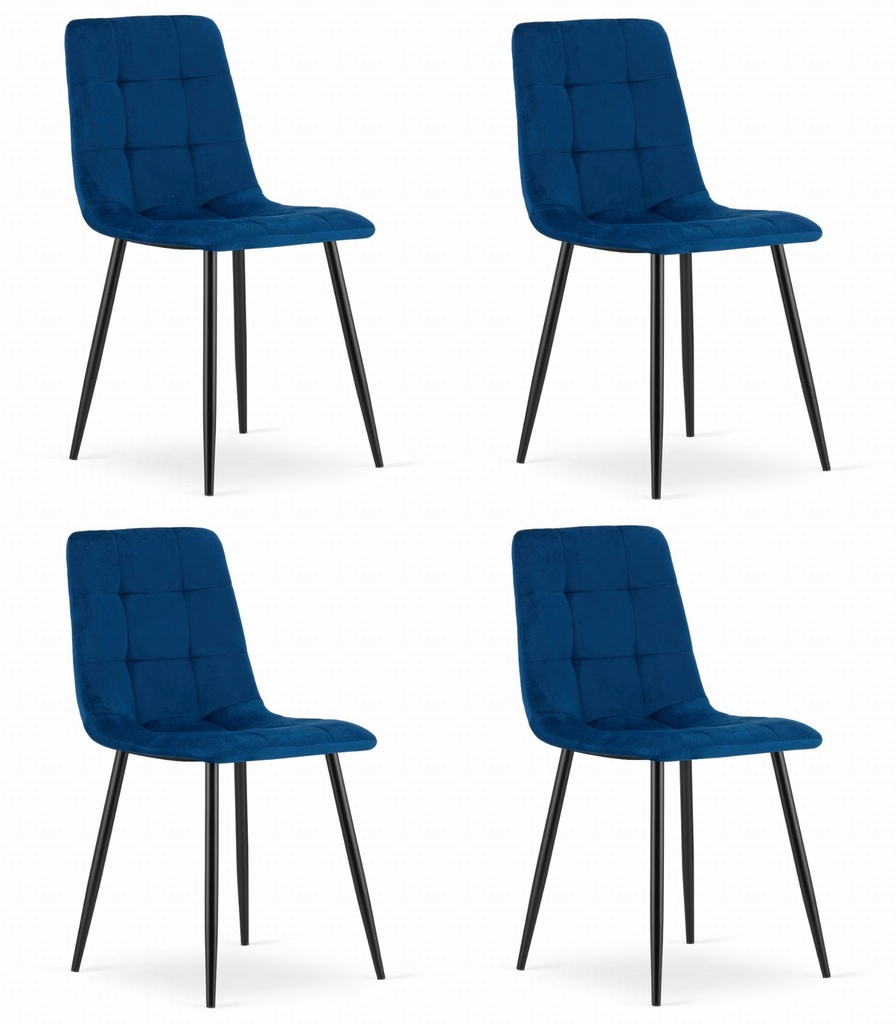 KARA Stuhl – Marineblauer Samt x 4