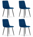 KARA Stuhl – Marineblauer Samt x 4