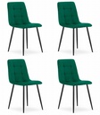 KARA Stuhl – dunkelgrüner Samt x 4