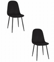 COMO Stuhl – schwarzer Samt x 2