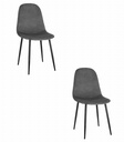 COMO Stuhl – dunkelgrauer Samt x 2