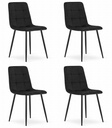 KARA Stuhl – schwarzer Samt x 4