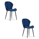 TERNI Stuhl – blauer Samt x 2