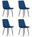 TURIN Stuhl – Marineblauer Samt x 4