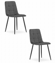 KARA Stuhl – dunkelgrauer Samt x 2