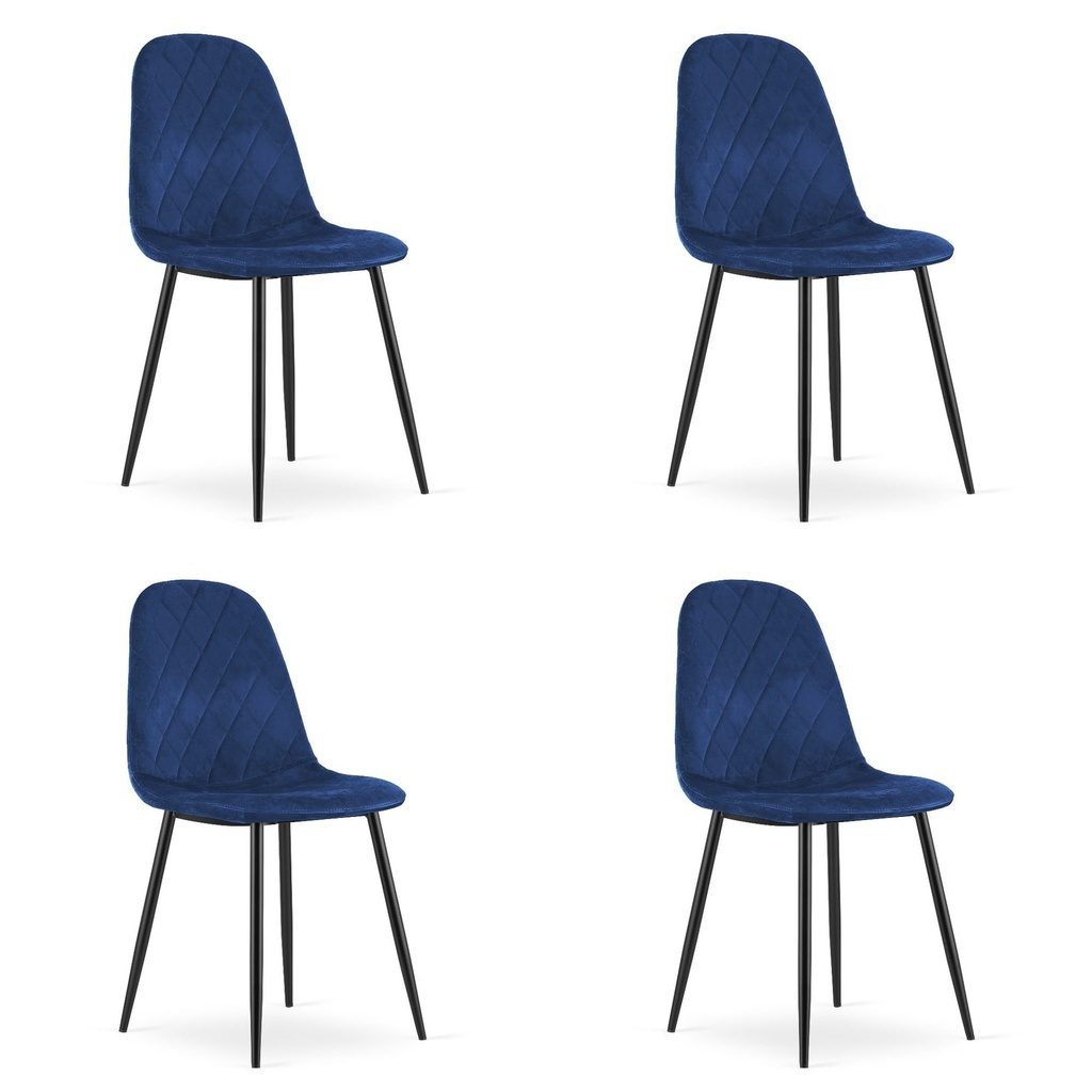ASTI Stuhl – Marineblauer Samt x 4