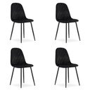 ASTI Stuhl – schwarzer Samt x 4