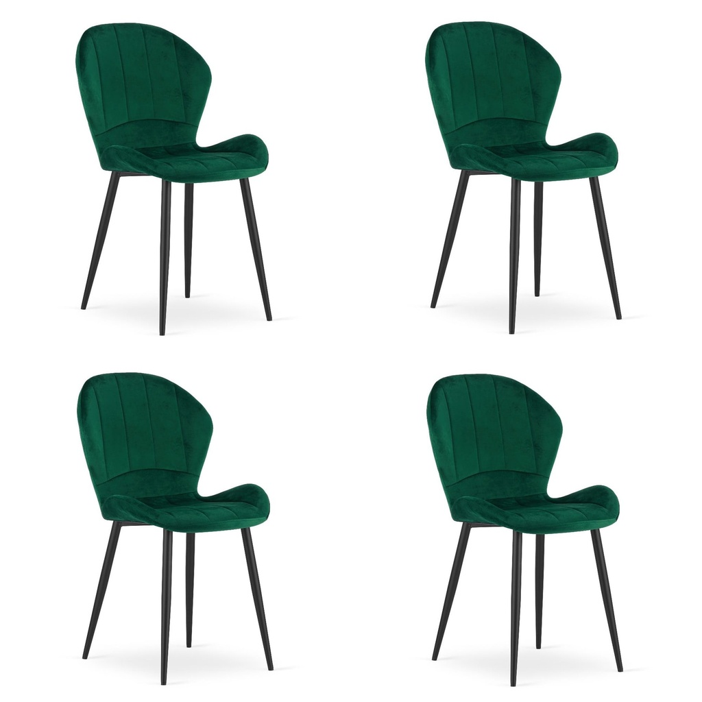 TERNI Stuhl – grüner Samt x 4