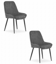 LARY Stuhl – dunkelgrauer Samt x 2