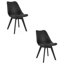 MARK Stuhl – schwarz / schwarze Beine x 2