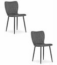 FOX Stuhl – dunkelgrauer Samt x 2