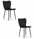 FOX Stuhl – schwarzer Samt x 2