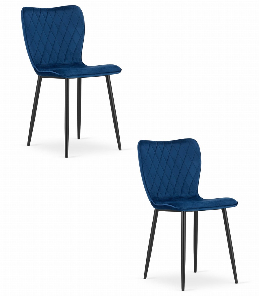 FOX Stuhl – Marineblauer Samt x 2