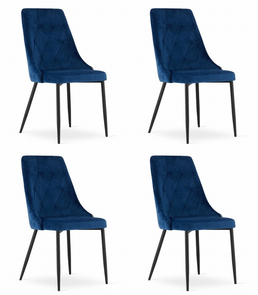 IMOLA Stuhl – Marineblauer Samt x 4