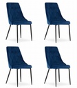 IMOLA Stuhl – Marineblauer Samt x 4