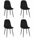 COMO Stuhl – schwarzer Samt x 4