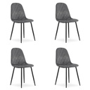 ASTI Stuhl – dunkelgrauer Samt x 4
