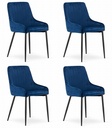 MONZA Stuhl – blauer Samt x 4