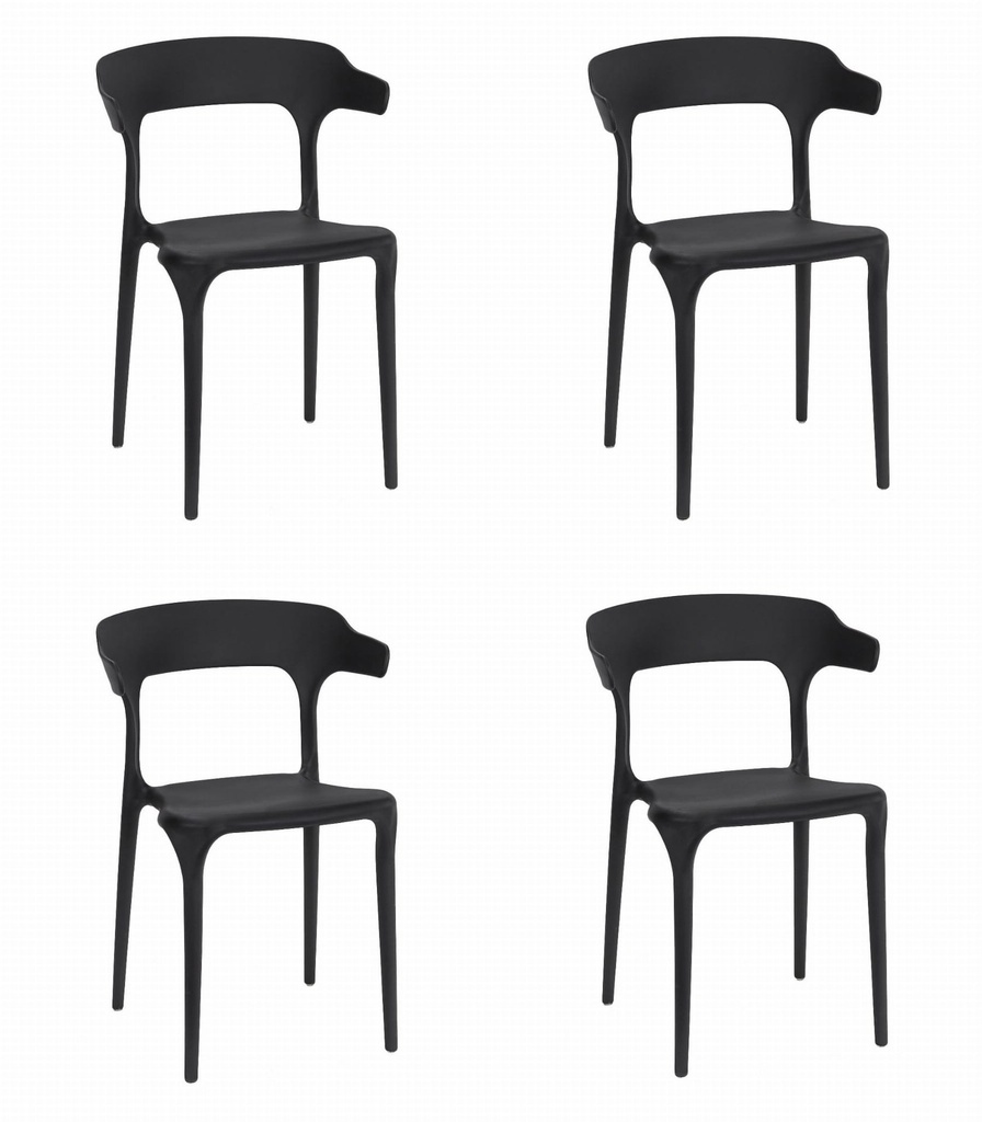 ULME Stuhl – Schwarz x 4