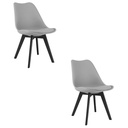 MARK Stuhl – grau / schwarze Beine x 2