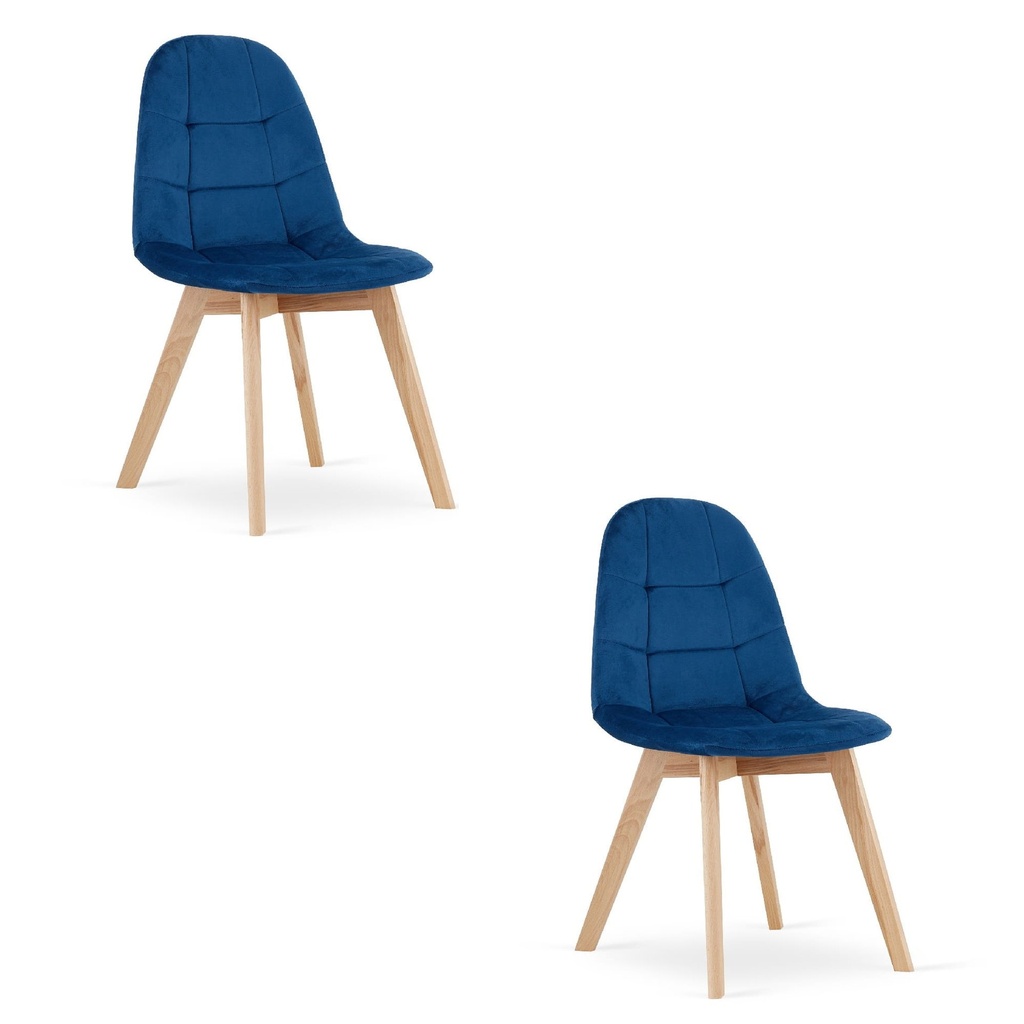BORA Stuhl – Marineblauer Samt x 2