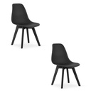 KITO Stuhl – schwarz / schwarze Beine x 2