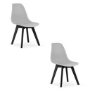 KITO Stuhl – grau / schwarze Beine x 2