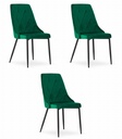 IMOLA Stuhl – dunkelgrüner Samt x 3