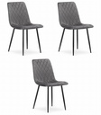 TURIN Stuhl – dunkelgrauer Samt x 3
