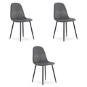 ASTI Stuhl – dunkelgrauer Samt x 3