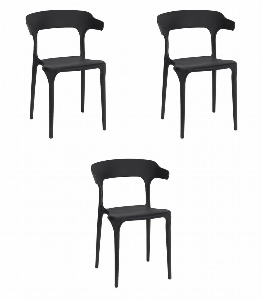 ULME Stuhl – Schwarz x 3