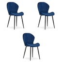 TERNI Stuhl – blauer Samt x 3