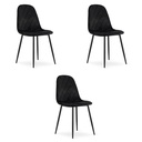 ASTI Stuhl – schwarzer Samt x 3