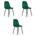 ASTI Stuhl – dunkelgrüner Samt x 3