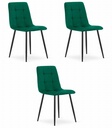 KARA Stuhl – dunkelgrüner Samt x 3