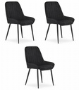 LARY Stuhl – schwarzer Samt x 3