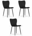 FOX Stuhl – schwarzer Samt x 3