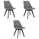 MARK Stuhl – Graphit / schwarze Beine x 3