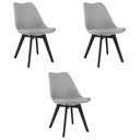 MARK Stuhl – grau / schwarze Beine x 3