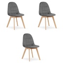 BORA Stuhl – dunkelgrauer Samt x 3