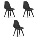 KITO Stuhl – schwarz / schwarze Beine x 3