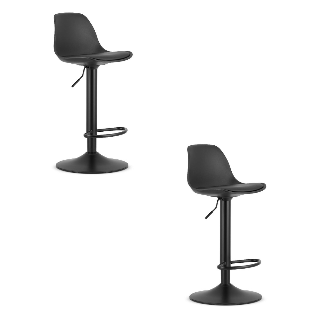 HOGA Hocker – schwarz / schwarze Basis x 2
