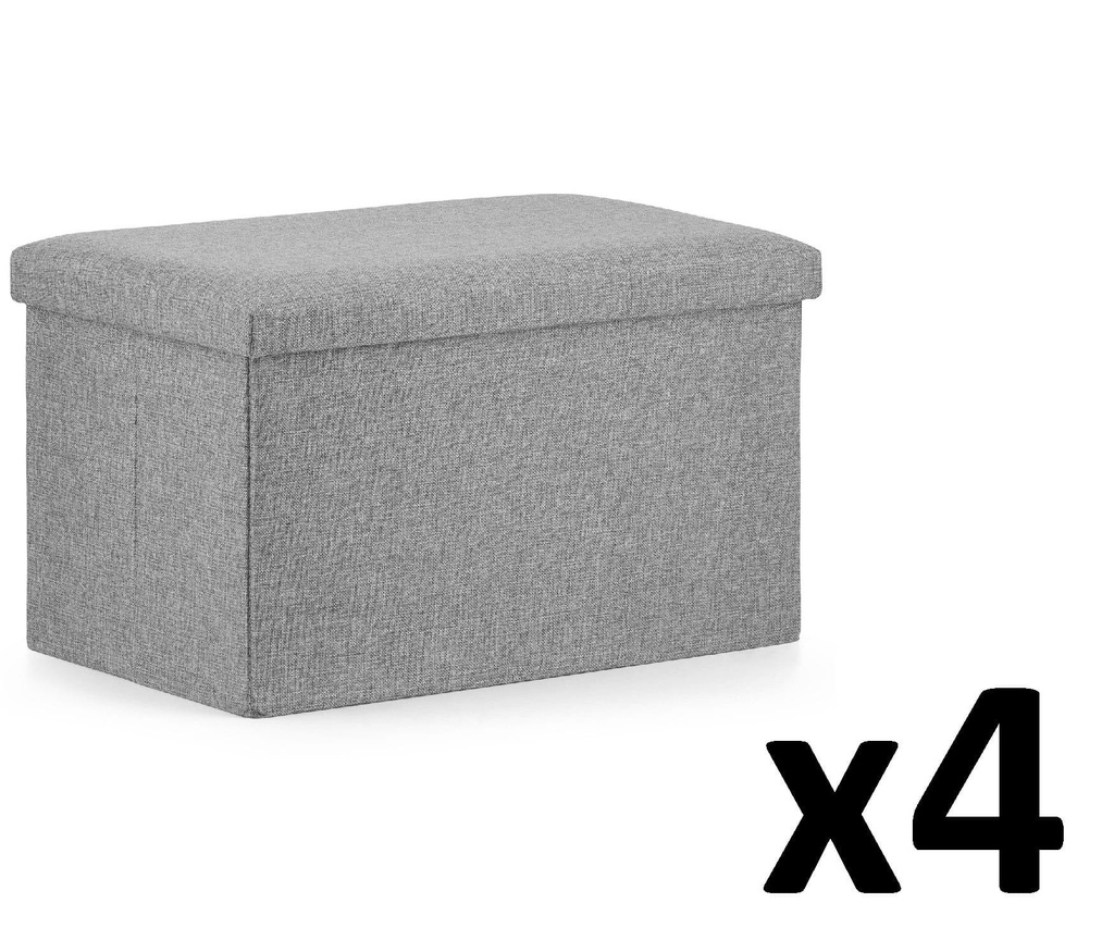 [model_15115_4] XL faltbarer Sitzhocker – 60 x 38 x 38 cm, grau x 4