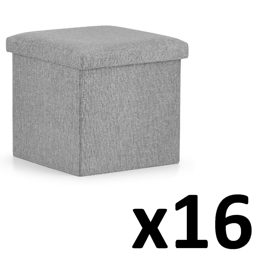 [model_15117_16] Klapphocker M - 30x30x30cm grau x 16