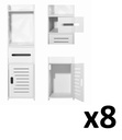 Badezimmerschrank, Säule 80 cm x 8